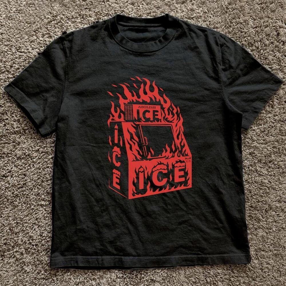 Black Abolish Ice Fire Tee